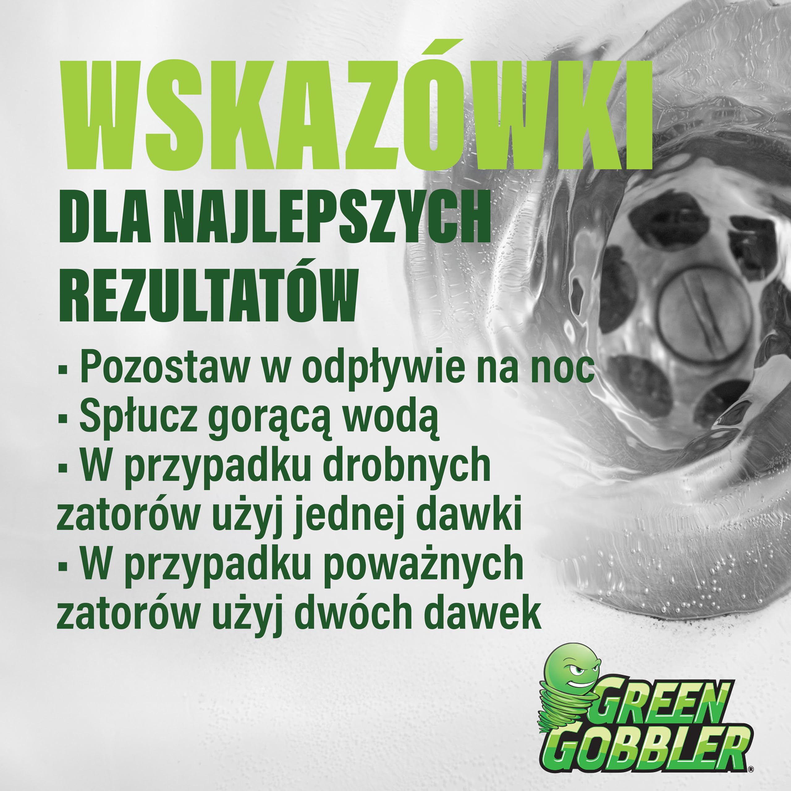 Green Gobbler Main Line Drain Opener 3,8 L Środek do Udrożniania Toalet