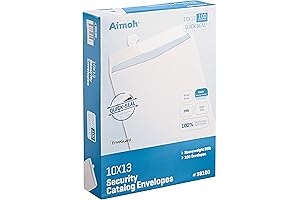 100 Pack 11 x 13 Self-Seal Security White Catalog Envelopes