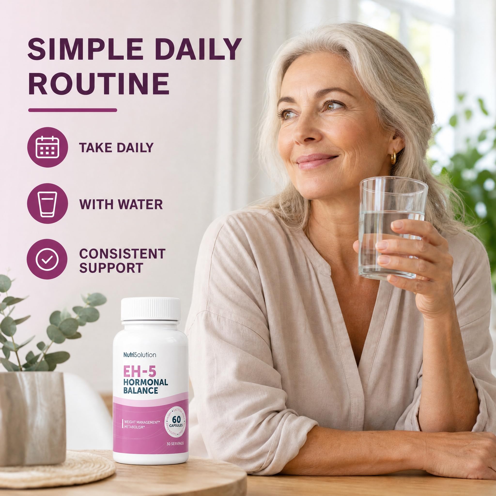 Équilibre Hormonal 5 par NutriSolution | Complément Alimentaire Minceur Energétique Hormones pour Favoriser Perte de Poids Naturelle | Made in France | 60 gélules