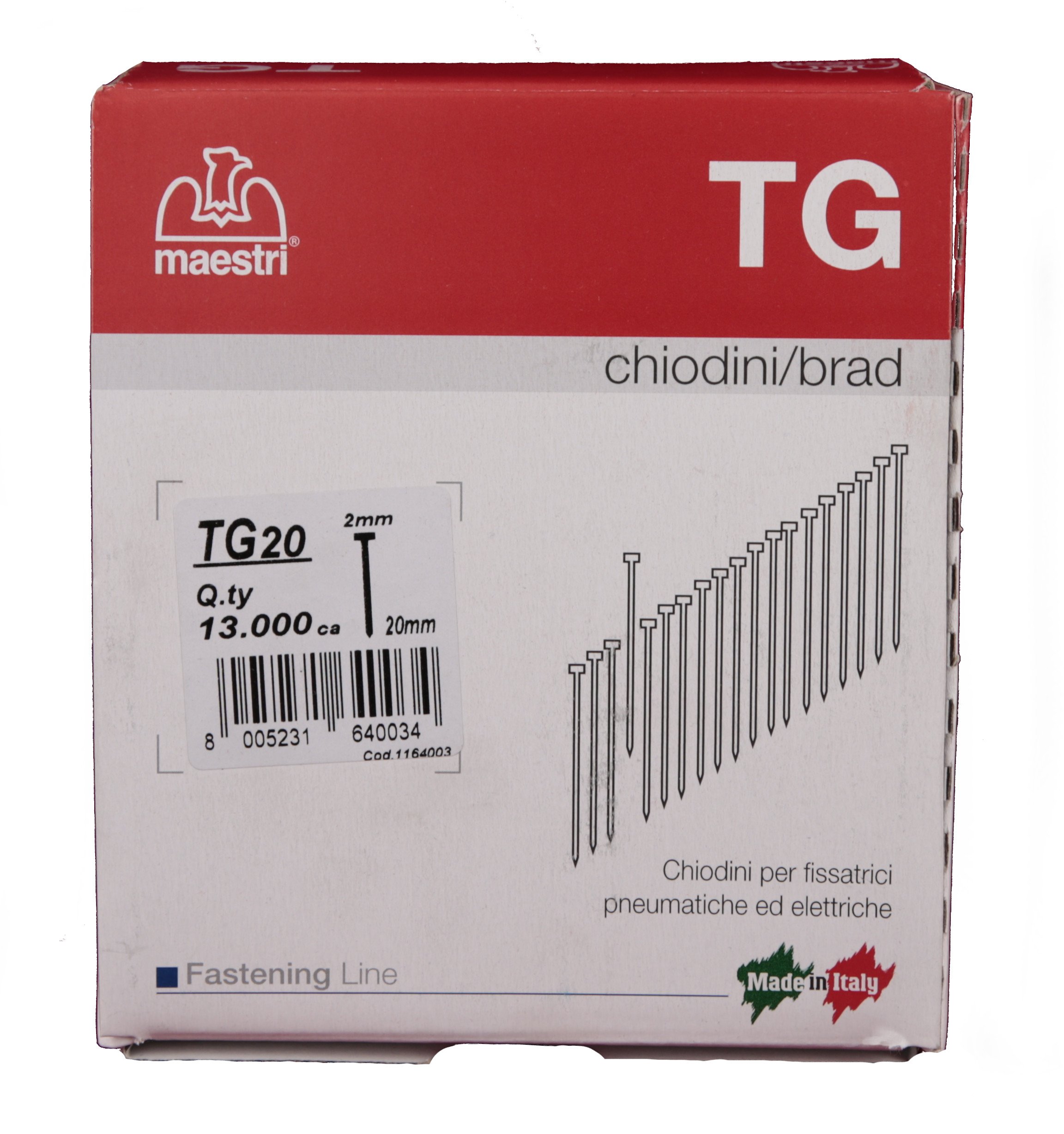 Clous RO-MA TG20 de 20mm pour cloueuse pneumatique et agrafeuse bois