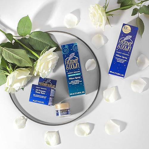 Miniatura 4 de Feather & Down Sweet Dream - Bálsamo para dormir multiusos (0.56oz)  Con aceites esenciales calmantes de lavanda y manzanilla para fomentar una