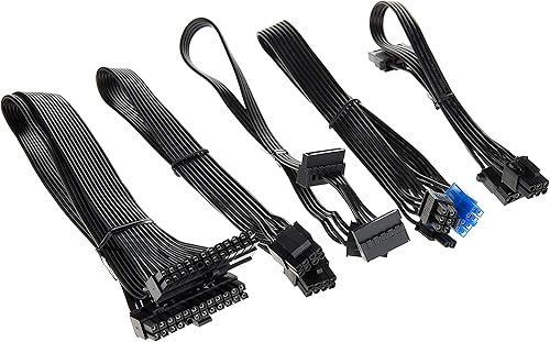 Miniatura 6 de SilverStone PP06B-EPS55 - Cable de fuente de alimentación de manga negra para un adaptador EPSATX de 12 V de 8 pines de 21.654 in de largo