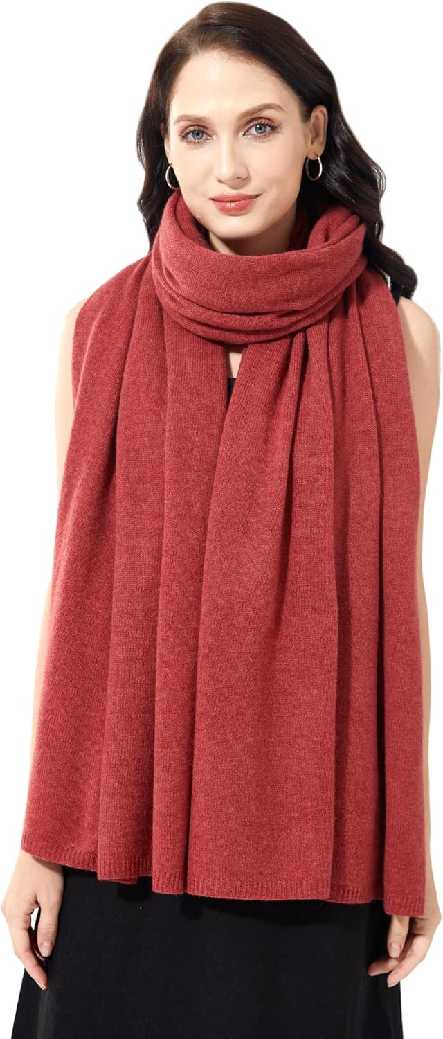 Soft Cashmere Blend Wrap Chic Scarf Stole for Women Wayfarer Travel Extra Large 87"x28" - Image 6
