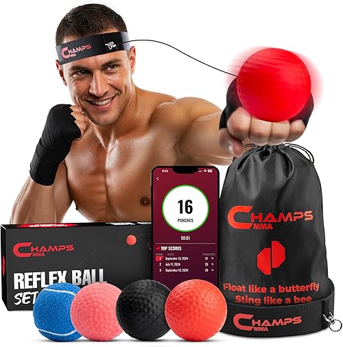 Champs MMA Boxing Reflex Ball Set 4-Pack