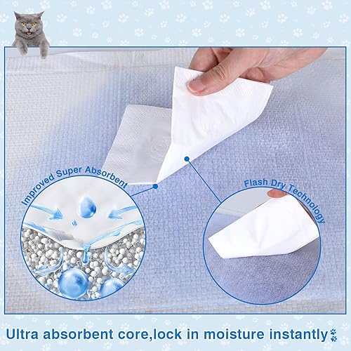 Miniatura 2 de Almohadillas de arena para gatos absorbentes superiores, 50 unidades, repuesto genérico compatible con el sistema de arena Tidy Cat Breeze de 16.9 x