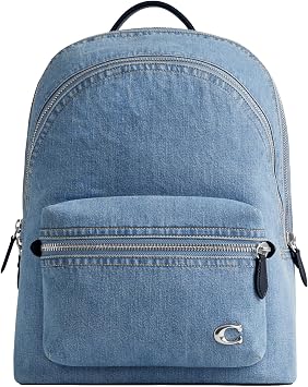 Coach Mens Charter Backpack in Denim, Indigo Denim