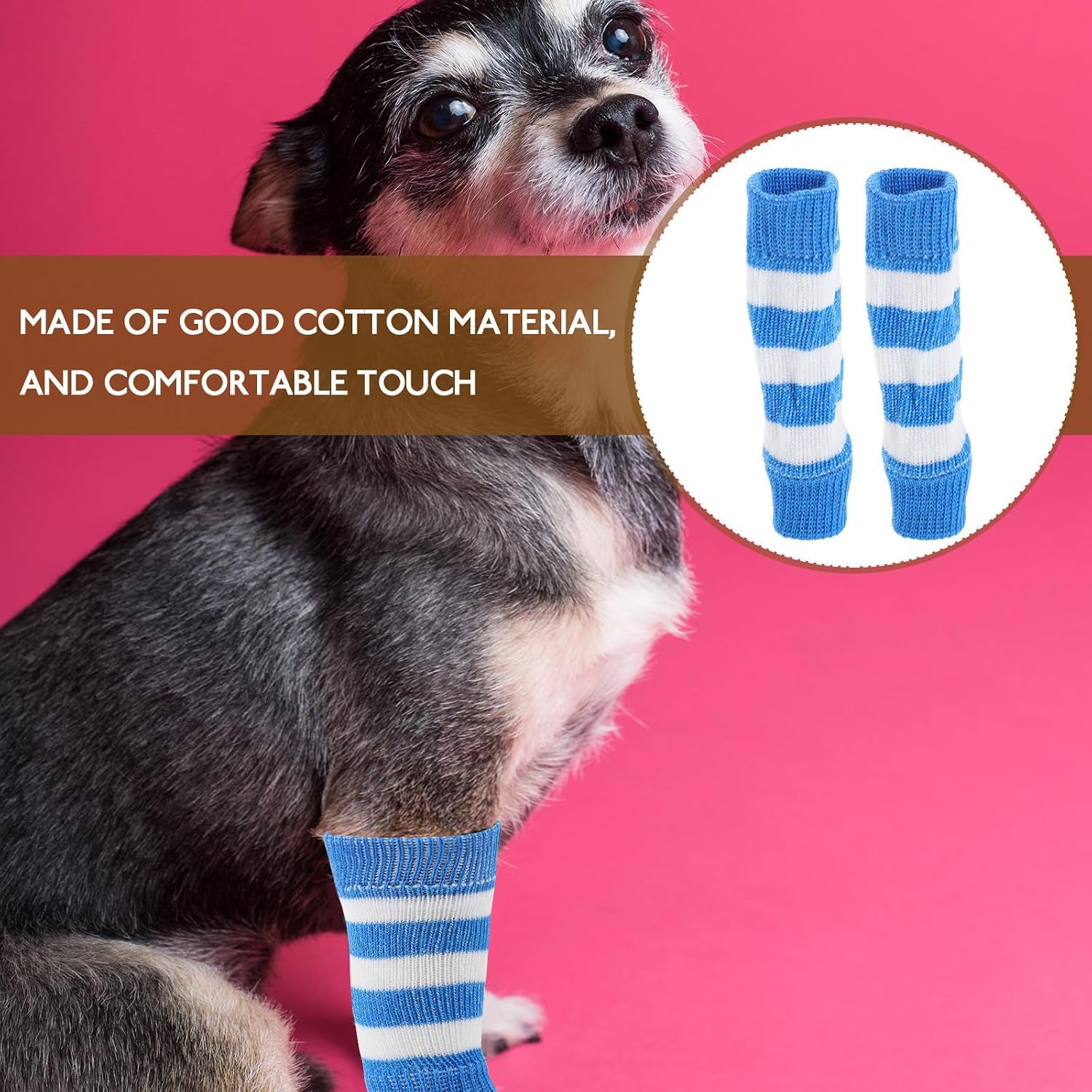 Dog Elbow Protector Sleeve Elastic Breathable Polyester 4pcs Leg Wrap for Comfortable Protection and Shielding from Scrapes and Playtime for Front and Back Legs
