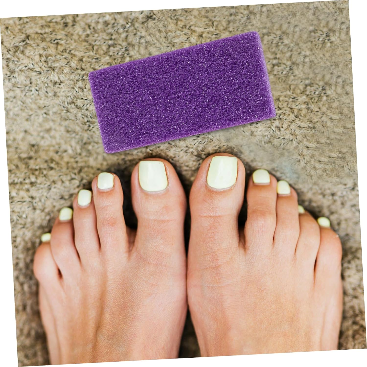 FRCOLOR 4PCS Natural Pumice Stone Callus Removers for Feet with Comfortable Grip Exfoliating Dead Skin Scrapers for Men Women Foot File for Spa Cleaning and Skin Health Random Color
