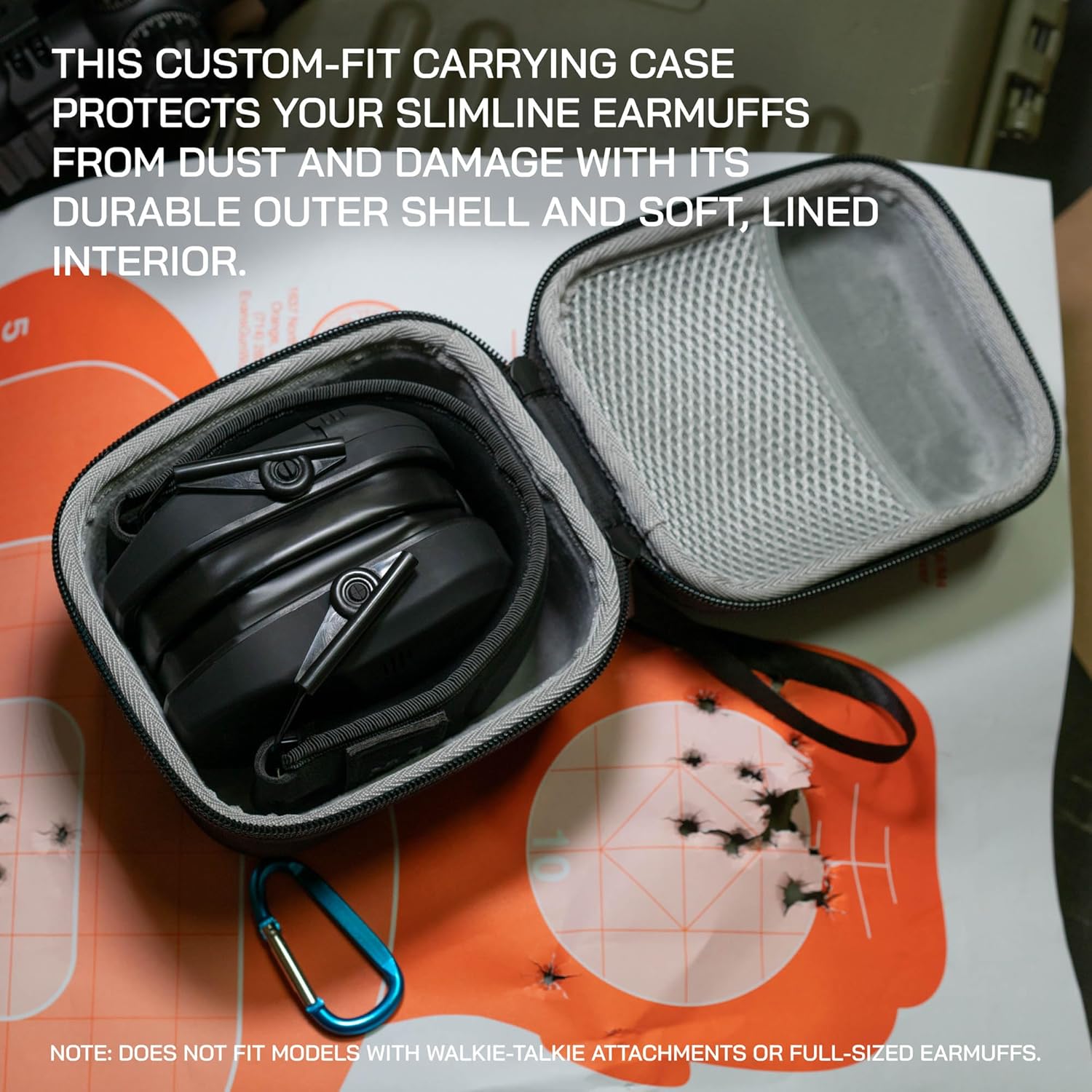 704 Gear Carrying Case for Slimline Electronic Earmuffs | Compatible with Walker's Razor/XCEL Series and Similar Model Earmuffs - Image 2