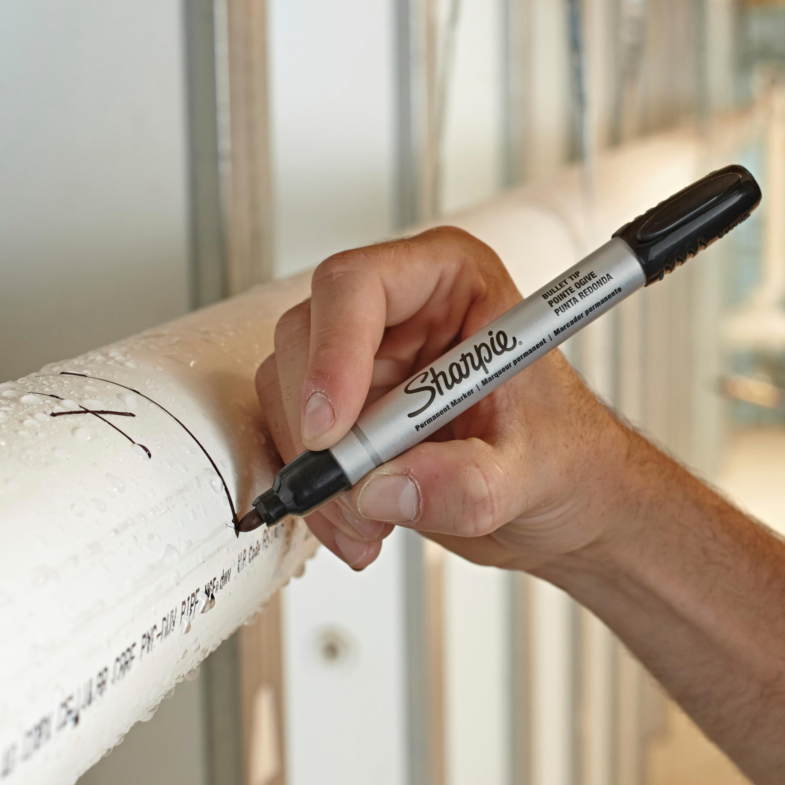 Sharpie Pro Industrial Strength Markery permanentne Bullet Tip, czarny atrament, 12 szt