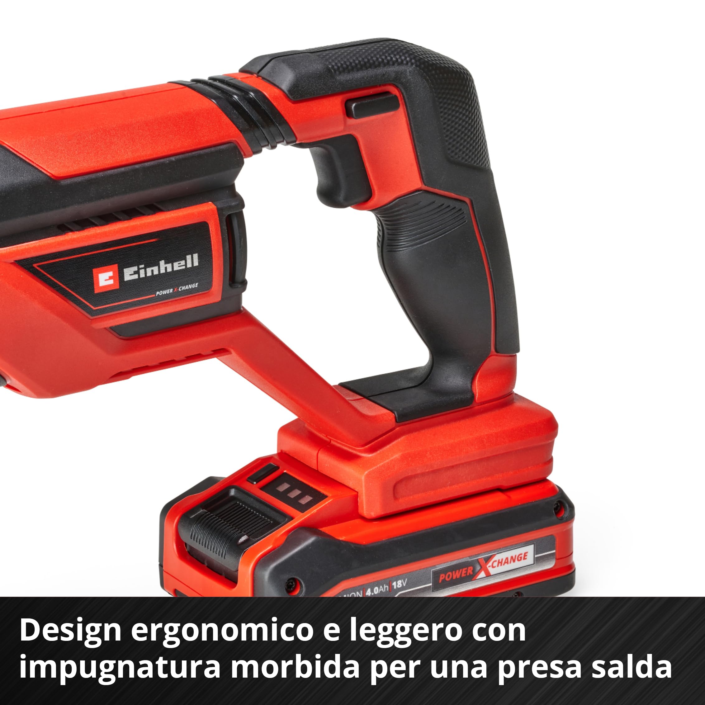 Einhell Sega universale a batteria TE-AP 18/26 Li-Solo Power X-Change (Li-Ion, 18 V, 26 mm, profondità di taglio 18 cm in legno, con lama per sega, consegna senza batteria e caricatore)