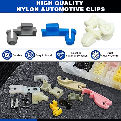 Miniatura 4 de Kit surtido de 180 clips de barra de bloqueo de puerta, clips de retención de cilindro de bloqueo de puerta de 532 pulgadas, clips de barra de 18