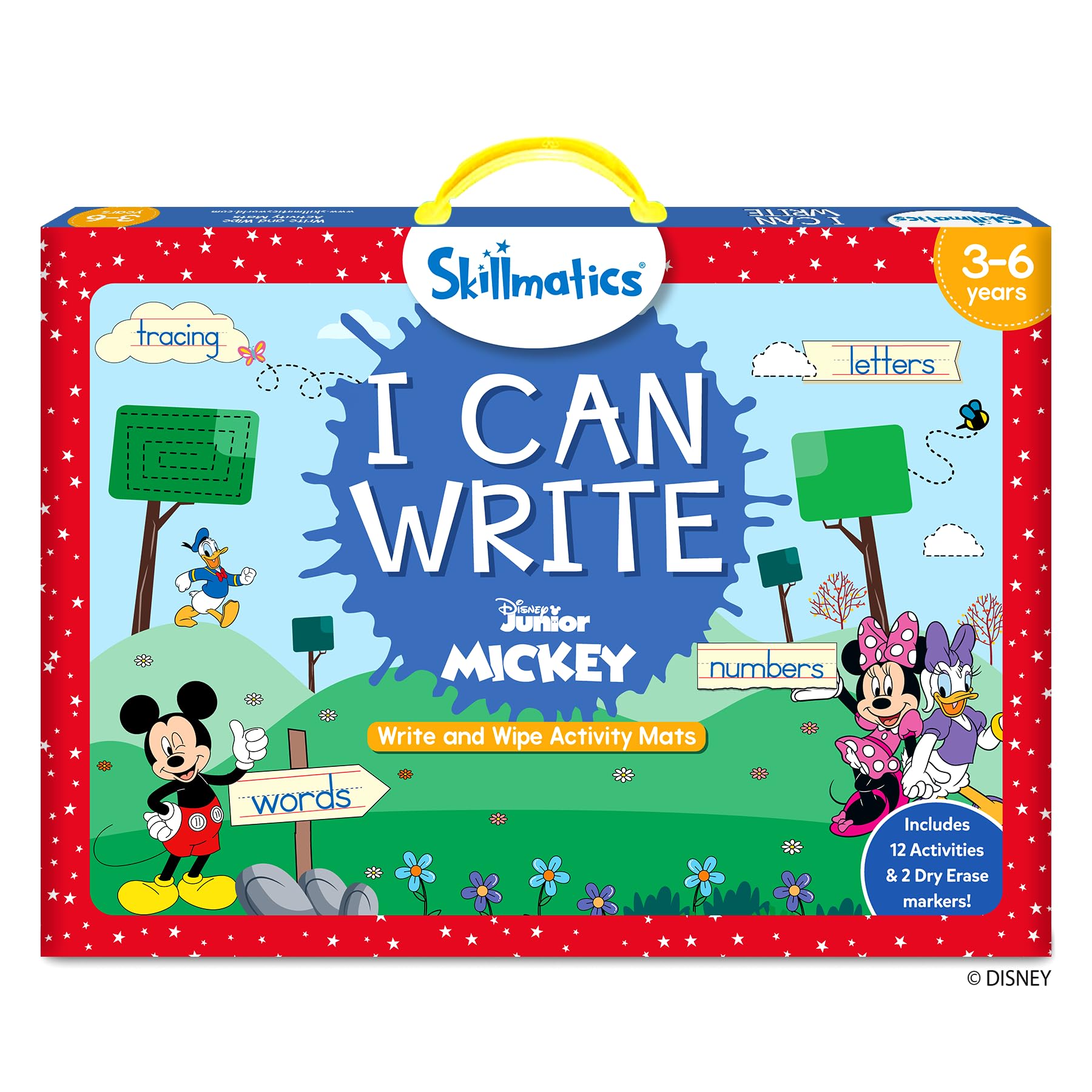 Skillmatics I Can Write Disney Junior Mickey Mouse - Reusable Preschool Learning Activities, Educational Toy and Game, Back to School Supplies, Gifts for Students, Kids, Toddlers Ages 3, 4, 5, 6
