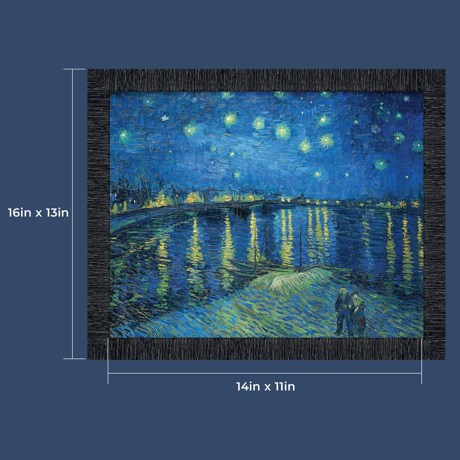 Van Gogh - Noche Estrellada Sobre El Ródano Lienzo