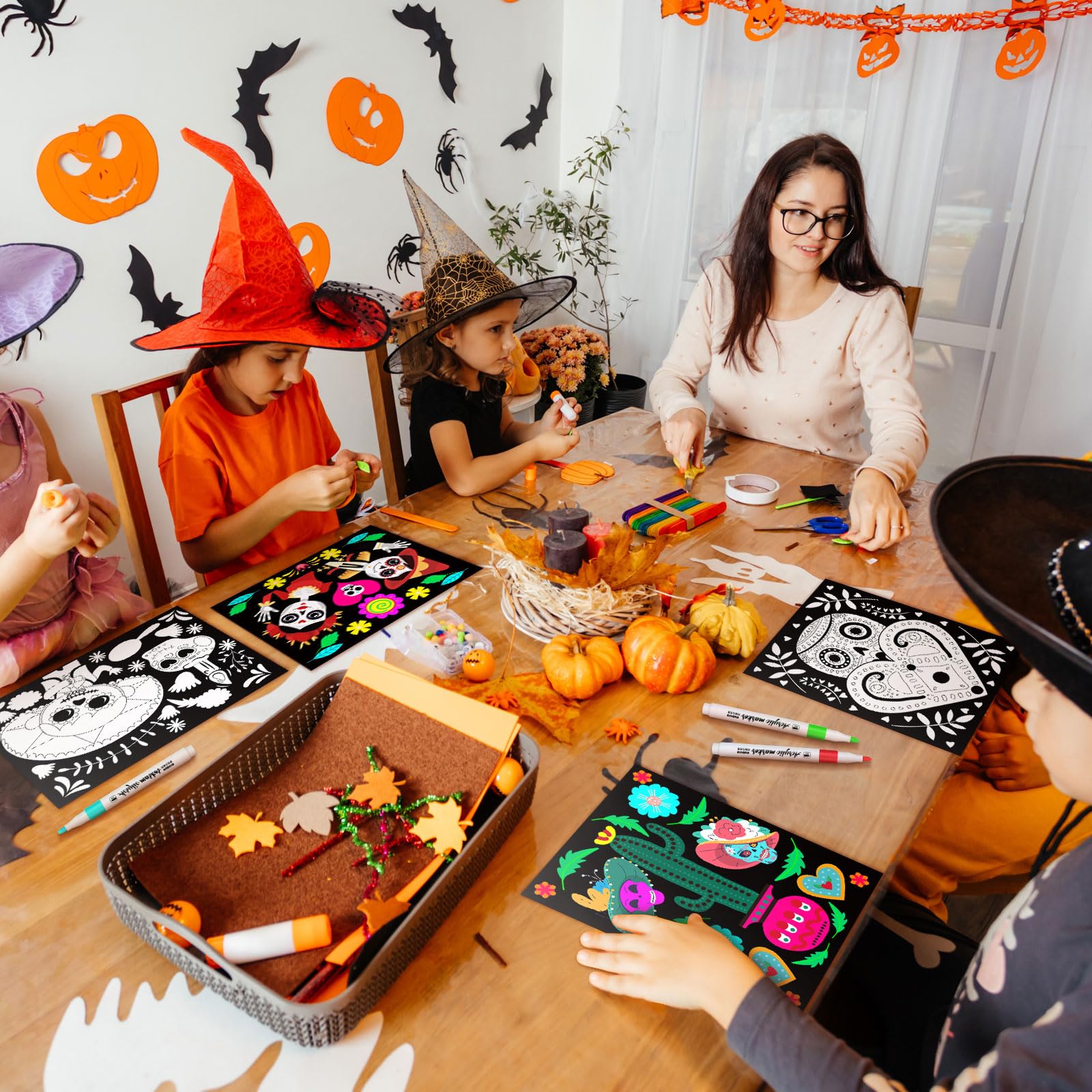 Stuff2Color Unicorn Bridge - Beatiful Fuzzy Velvet Coloring Poster For Kids, Toddlers, And Adults (Arrives Uncolored) - Excellent Arts Crafts Activity, Creative Gift, Sharing Project & More