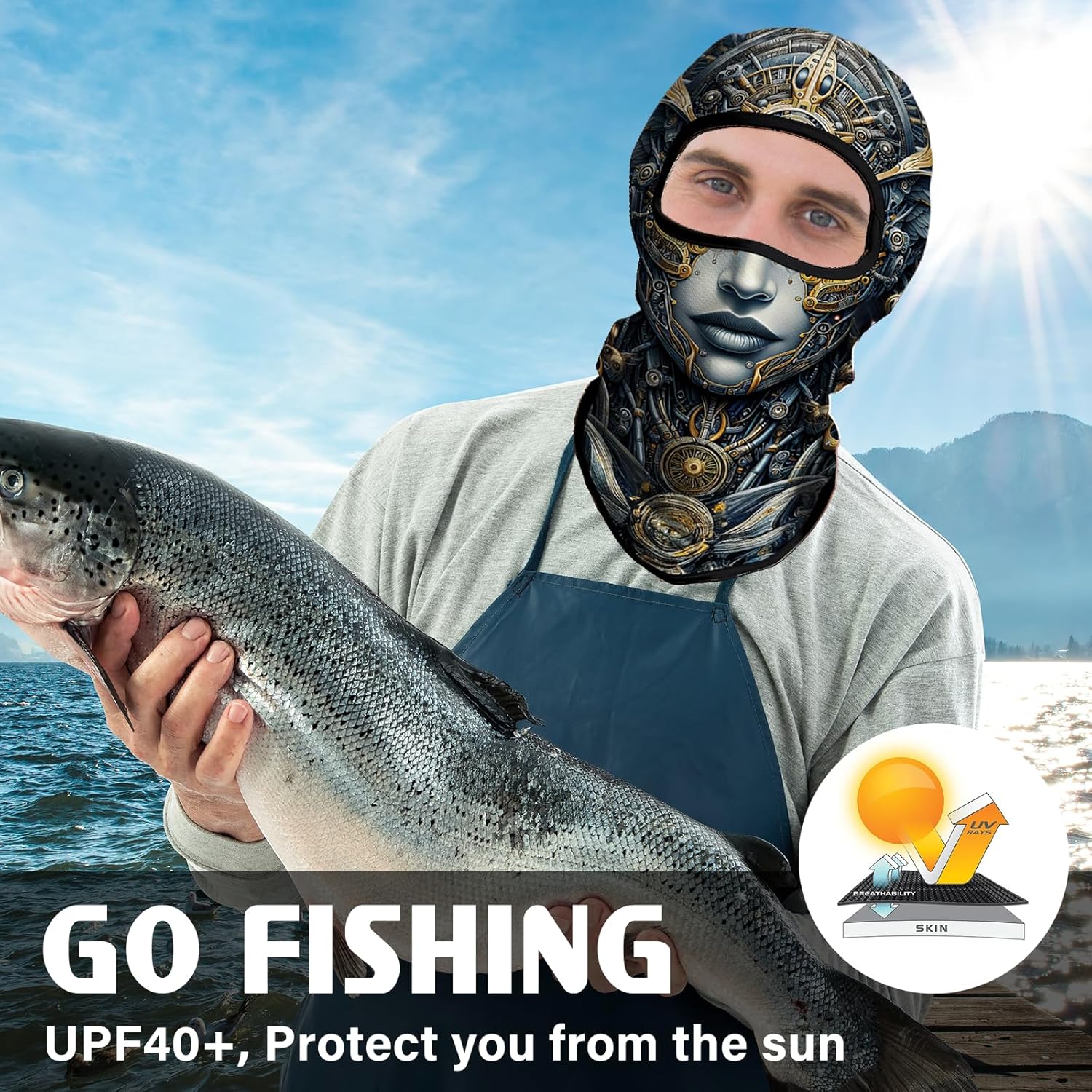 Obacle Balaclava Face Mask for Men Women Motorcycle Ski Hunting Cycling Fishing - Image 5