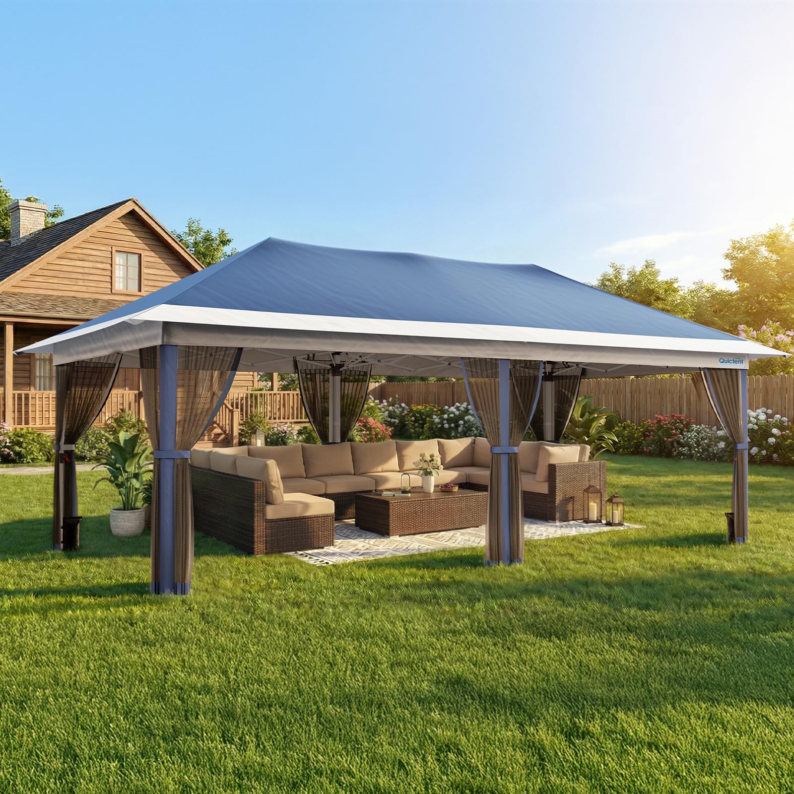 Quictent 10x20FT Pop Up Gazebo with Netting