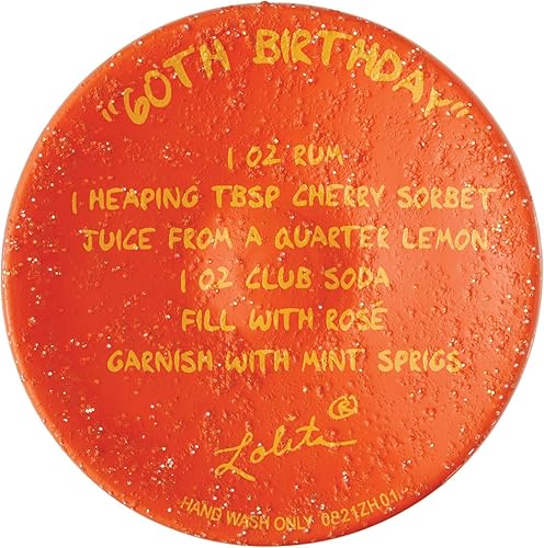 Miniatura 7 de Enesco Designs by Lolita Happy 60th Birthday - Copa de vino artesanal pintada a mano, 15 onzas, multicolor