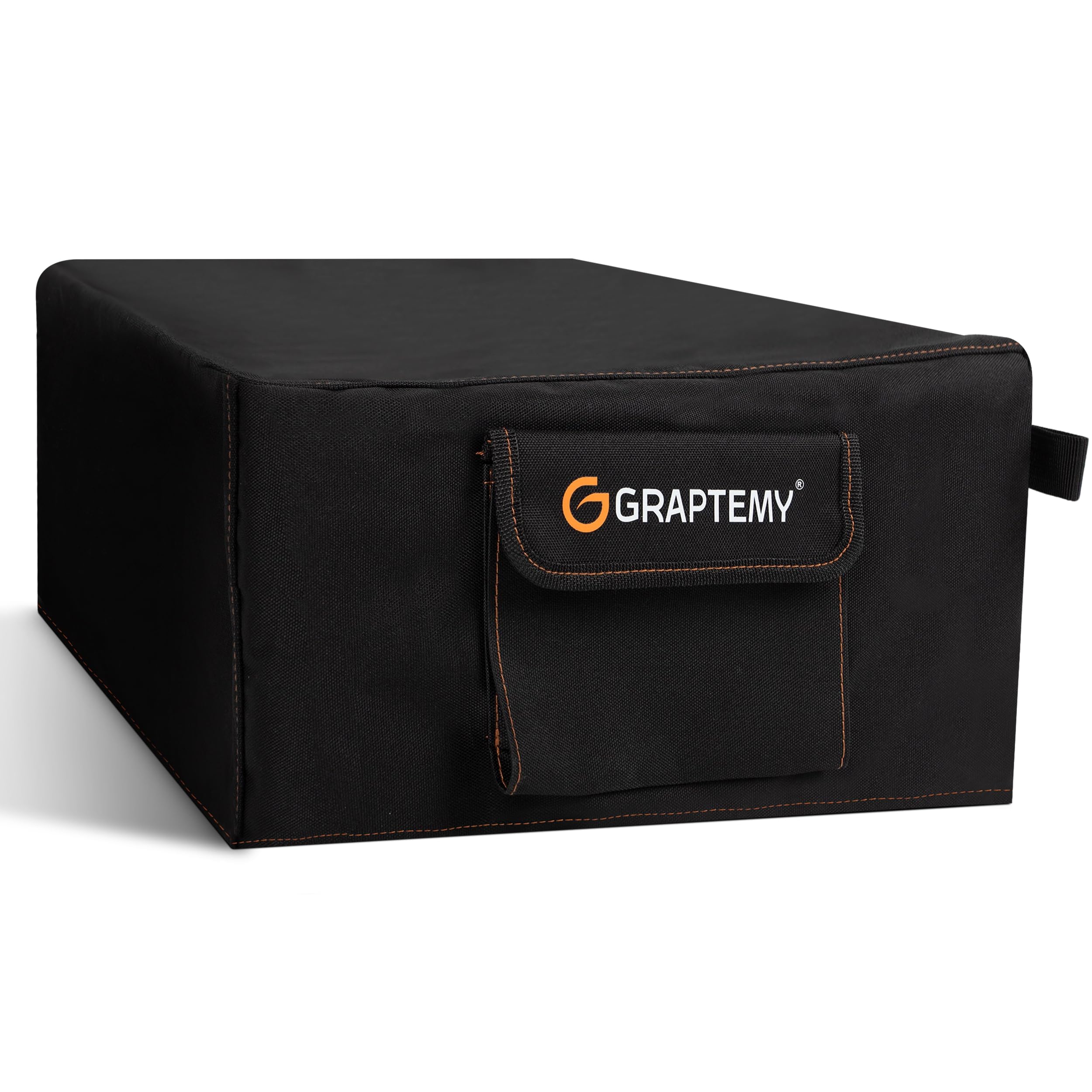 Turntable Dust Cover - Waterproof Vinyl Record Player Protector - Foldable with Side Pocket & 2 Finger Pull Tabs- Fits Technics SL1200, SL1210 & Pioneer PLX 1000