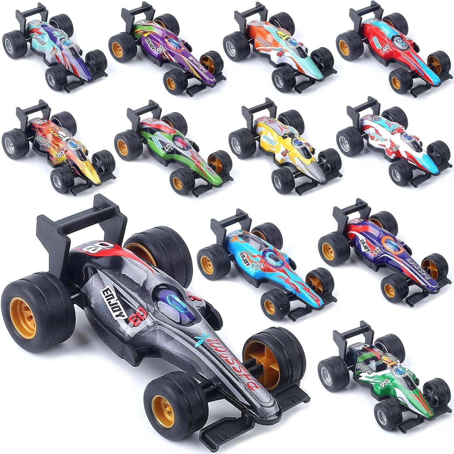 FCXVXCL F1 Race Cars 12PCS F1 Alloy Race Car Formula 1 Team Car Kit Random Color Model Vehicle for Kids Small Vehicles Toys Children's Gift Ideas for Birthday Halloween Christmas