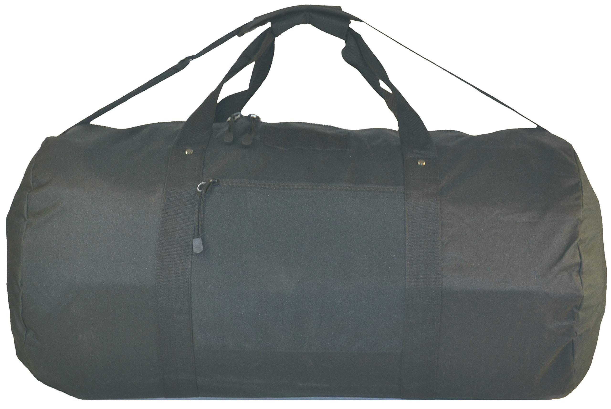 EXPLORER Round Duffel Bag with Velkro, Black, 31 x 16 x 16-Inch