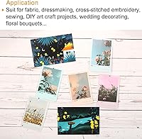 Vista 5 de PATIKIL Alfileres de costura, juego de 3 alfileres rectos de cabeza de vidrio para decoración de costura, color blanco