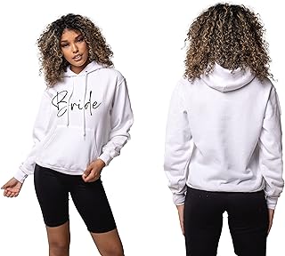Script Word XS-3XL 6 8 10 12 14 16 18 20 22 Bride Squad Hen Party Tribe Wedding Wifey Lounge Hooded Hoodie Top Sweatshirt Sweater XS-2XL 6 8 10 12 14 16 18 22 Personalised Custom Wedding Gift
