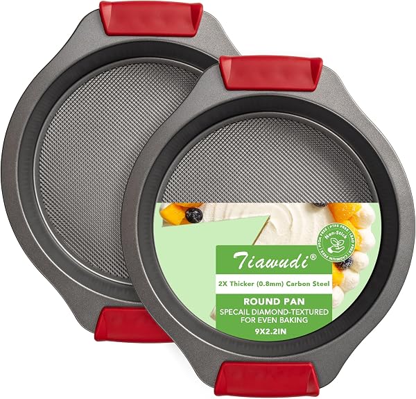 Tiawudi 9 Inch Round Cake Pan Set of 2