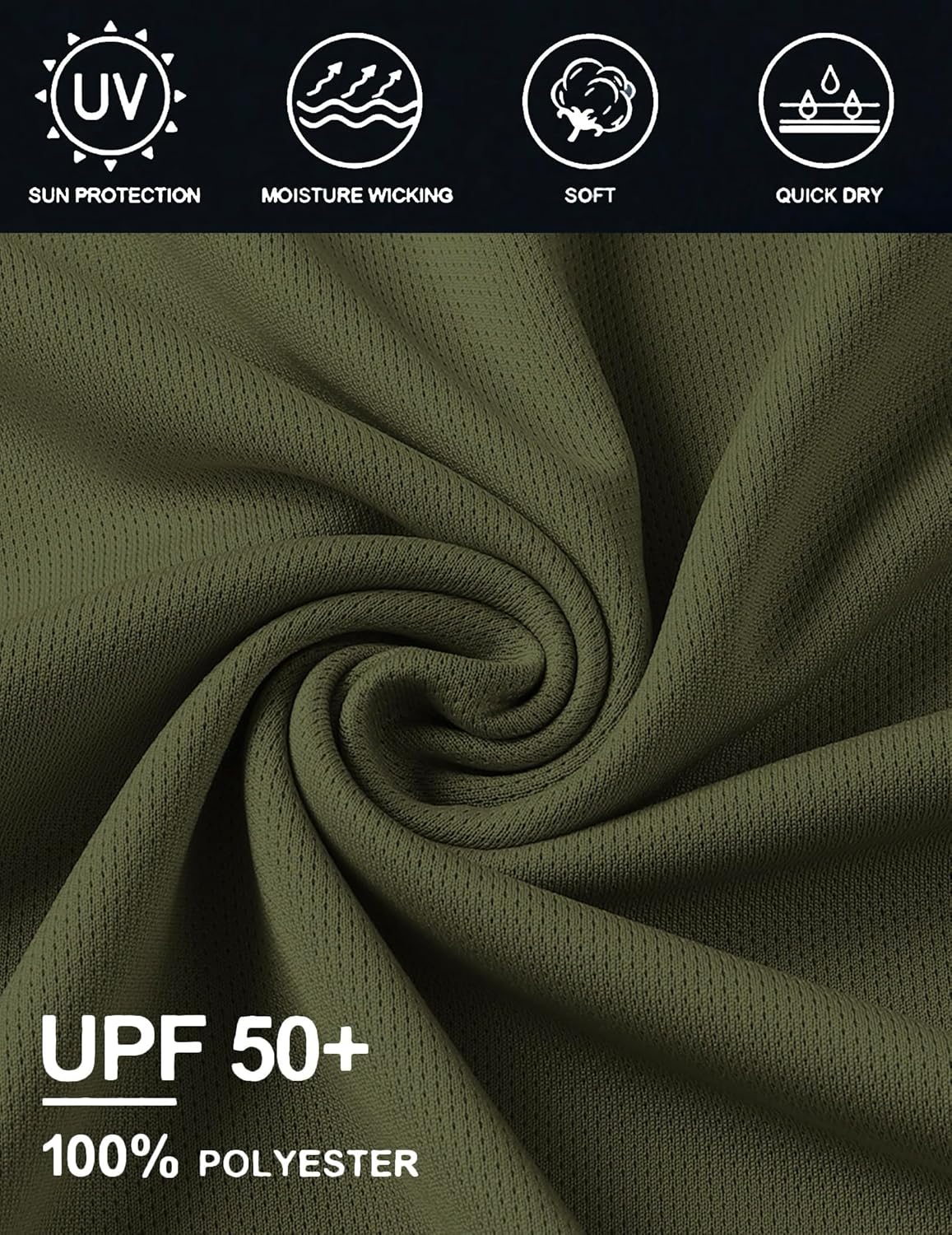 COOFANDY Men's Long Sleeve Polo Shirts Quick Dry Moisture Wicking Lightweight Golf Shirts Casual Collared Shirt - Image 5