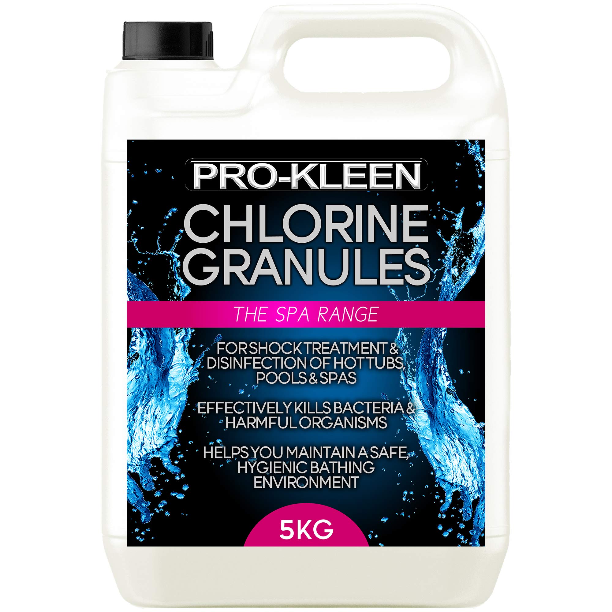 Pro-KleenStabilised Chlorine Granules - Suitable for all Hot Tubs, Spas & Whirlpools - Easy To Use (5kg)
