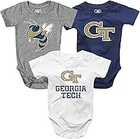 Vista 43 de Wes and Willy Baby College Team - Paquete de 3 mamelucos de algodón
