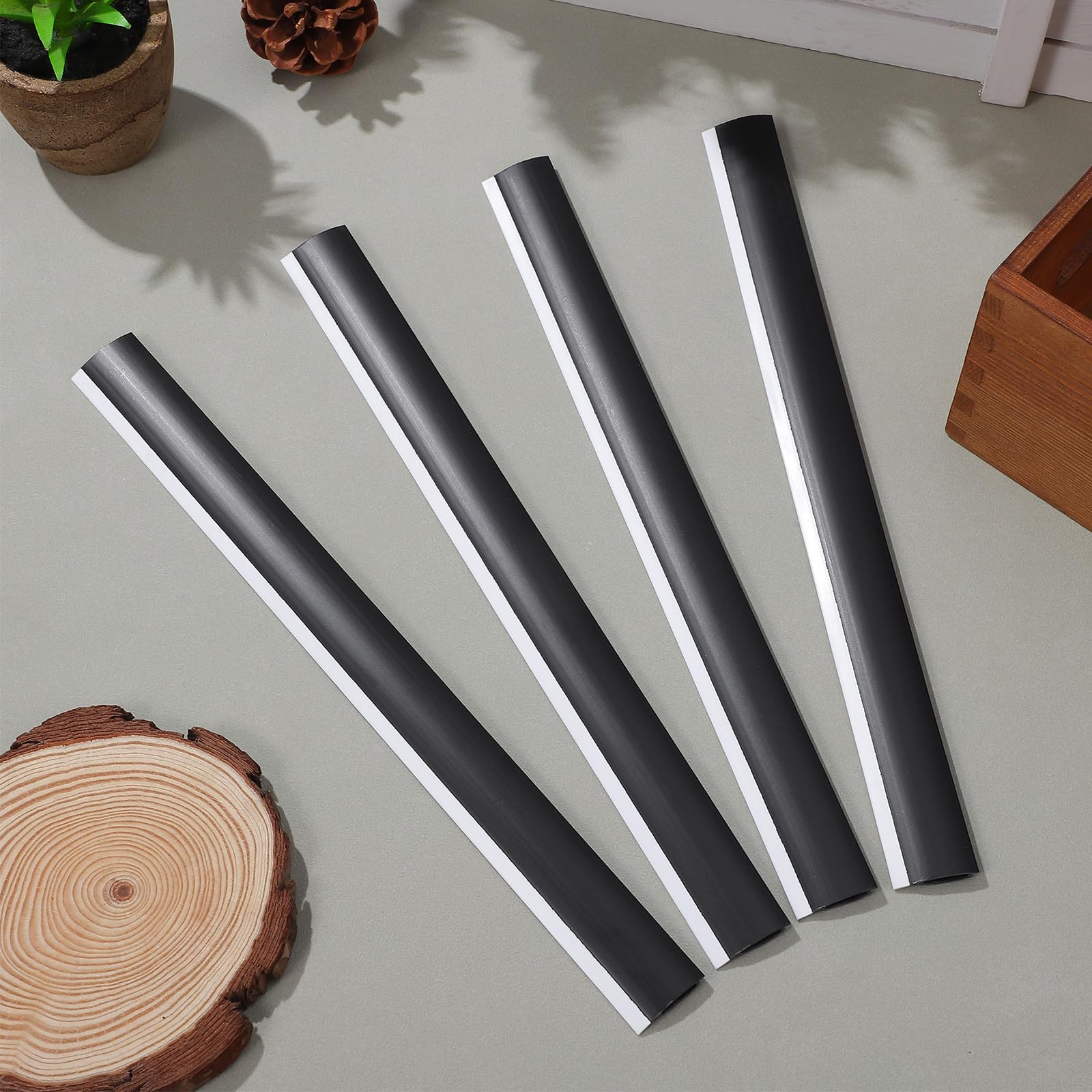4 Tiras de Goma Accesorio Fácil de Reemplazar para Recogedor de Basura Evita Deslizamientos y Aflojamiento Material Goma Negro en Recogedores