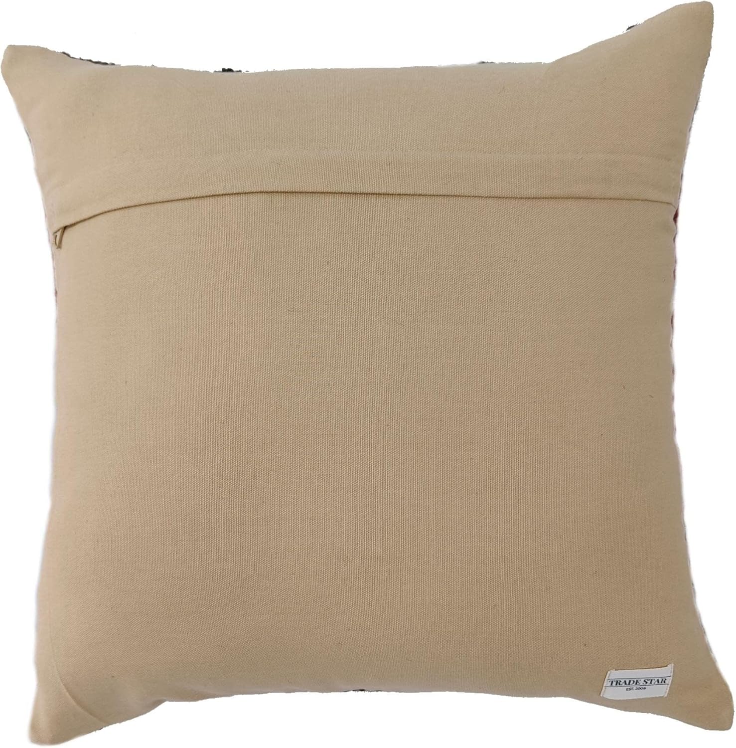 Trade Star Square Throw Cushion Case 70% Jute and 30% Wool Kilim Pillow Cover 18x18 Inches Handmade Cushion Cover Highly Durable Beautiful Decorative Farmhouse Covers Thick Rug Euro Shams (Pattern 6)
