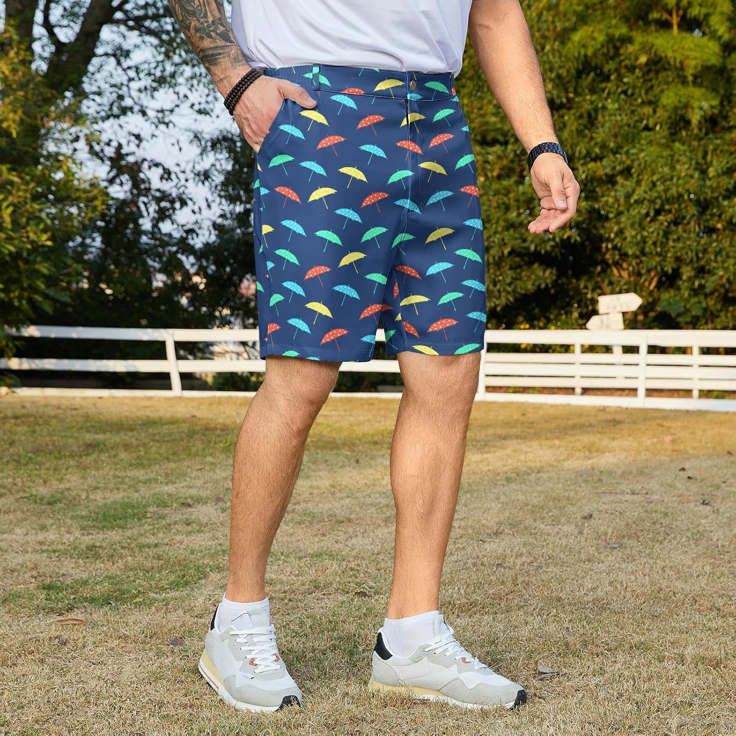 Men's Golf Shorts Hiking Cargo Shorts Athletic Quick Dry Stretch Casual Work Shorts with Pockets