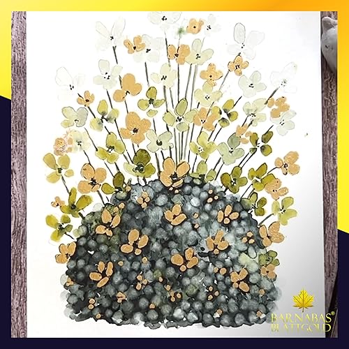 Miniatura 90 de Barnabas Blattgold Hoja de oro, oro real de 22 quilates [25 hojas, 3.1 pulgadas] - Patente de transferencia para pintura, artes y manualidades