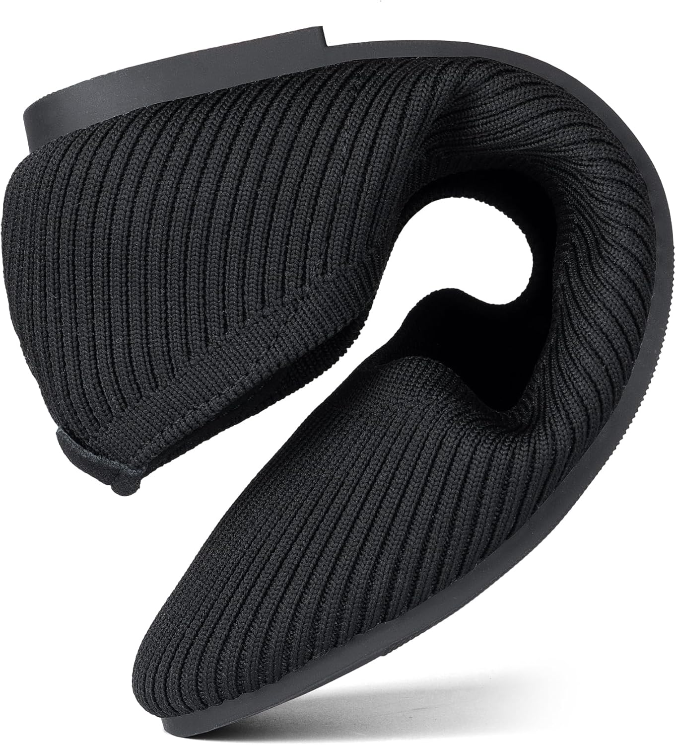 Women's Knit Work Flats, Round Toe Lightweight Comfortable Office Dress Shoes for All-Day Standing - Image 5