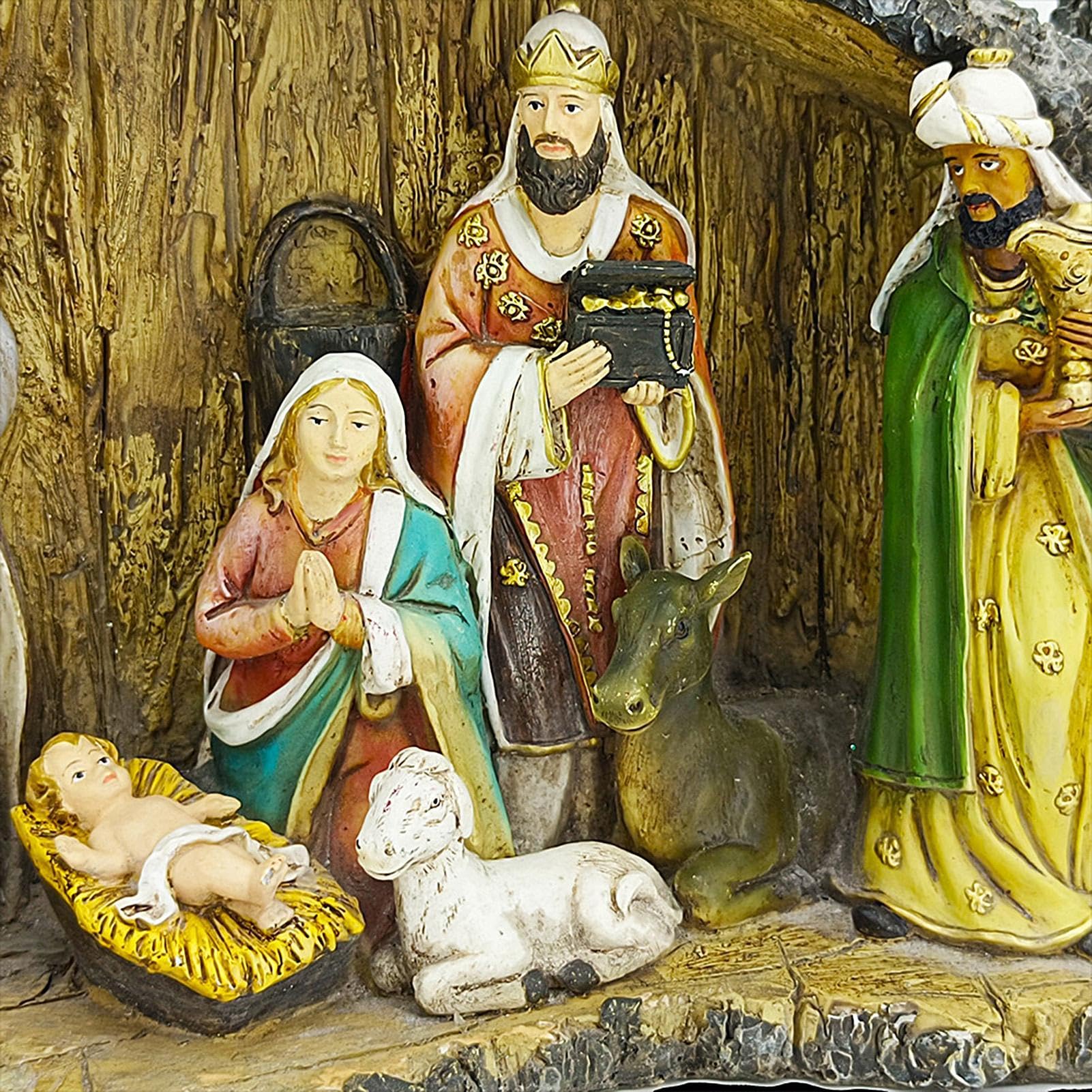 キリスト生誕テーマの飾り物❄️ Amazon.co.jp: 子供向け キリスト 生誕 セット 38cm クリスマス 飾り