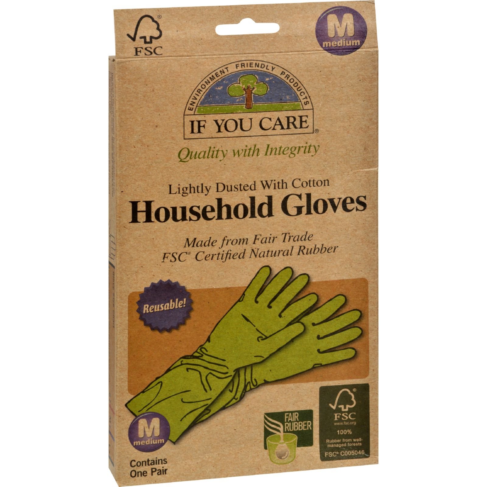 Iyc Gloves Latex-Md Fair Size Md Gloves Latex-Ifyc Medium Fair Trade Certified Md…