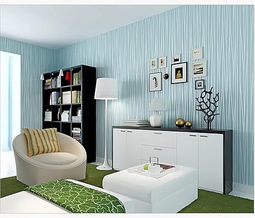 Miniatura 5 de Papel pintado de alta gama liso a rayas verticales para niña, papel tapiz autoadhesivo moderno, simple, nórdico, dormitorio, sala de estar, fondo de