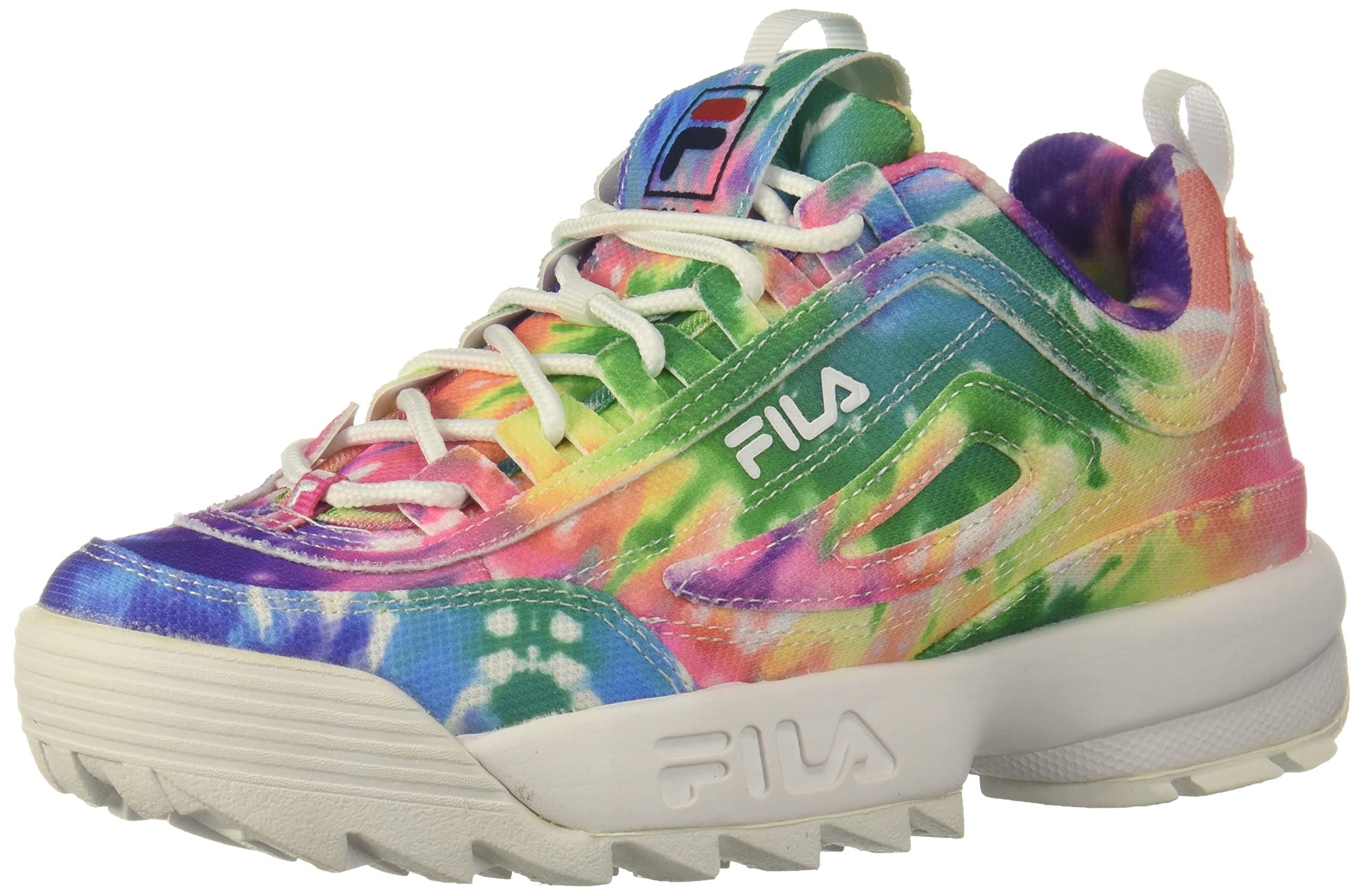 FilaWomen's Disruptor Ii Tie Dye Sneaker, Black/Multi/White, 8