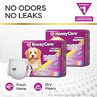 Vista 3 de HONEY CARE All-Absorb Disposable Female Dog Diapers Small Size, Improved, 40 Count, Super Absorbent, Breathable, Wetness Indicator