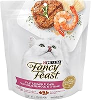 Vista 1 de Purina Fancy Feast - Alimento seco para gatos, sabor filet mignon con mariscos y camarones reales, comida gourmet para gatos con vitaminas