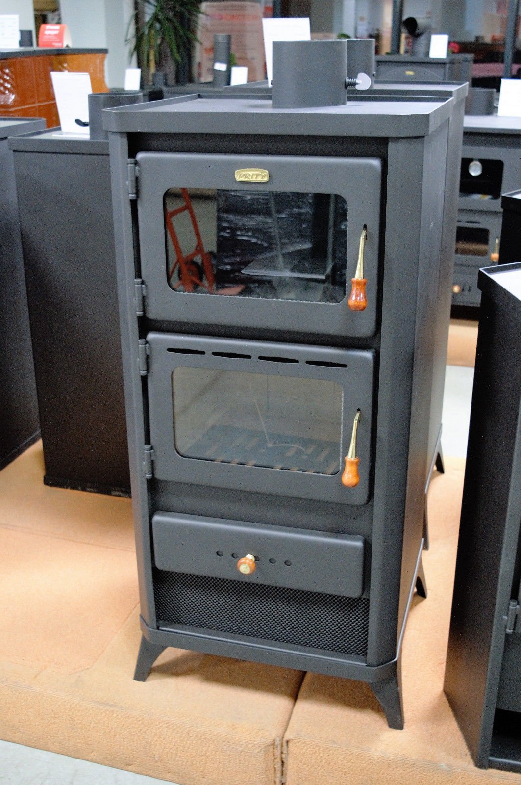 Prity Estufa de leña Fornello Cucina Camino 12kW FME