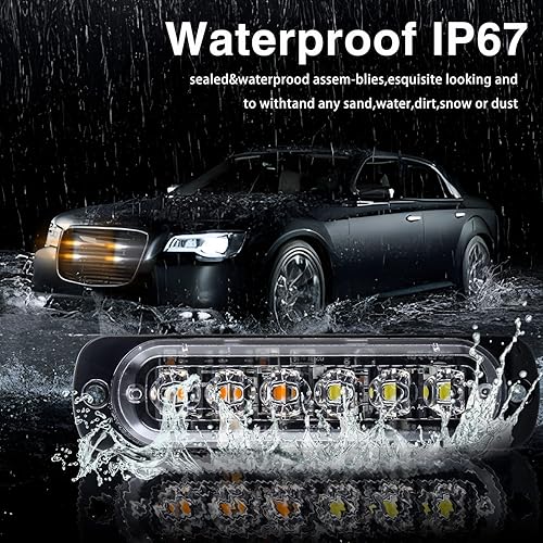 Miniatura 7 de Teguangmei Luces estroboscópicas de emergencia 6 luces LED estroboscópicas de advertencia de emergencia luces intermitentes de emergencia