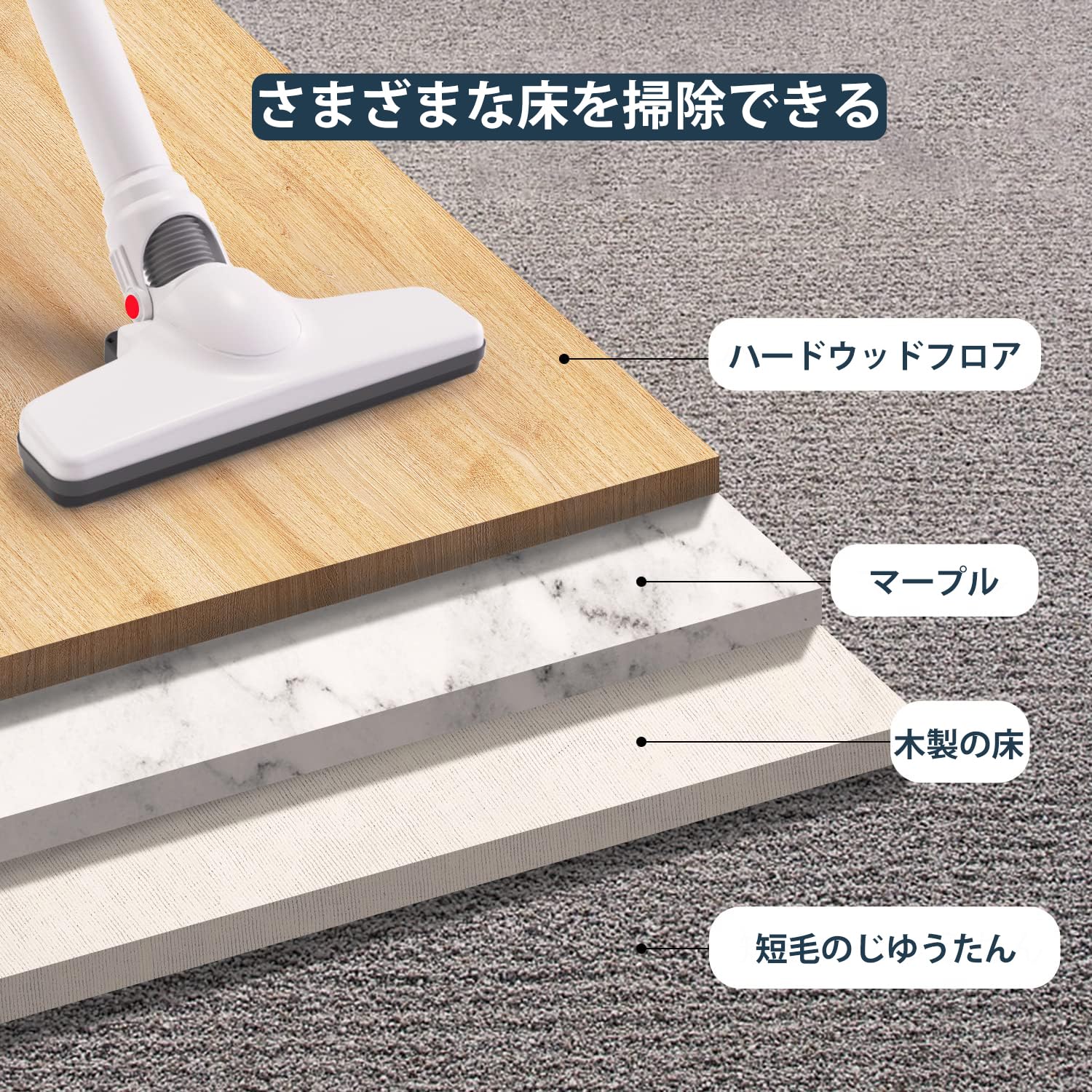 Amazon | 掃除機 コード式 KEROMEE 400W 15000Pa 強力吸引 ポール