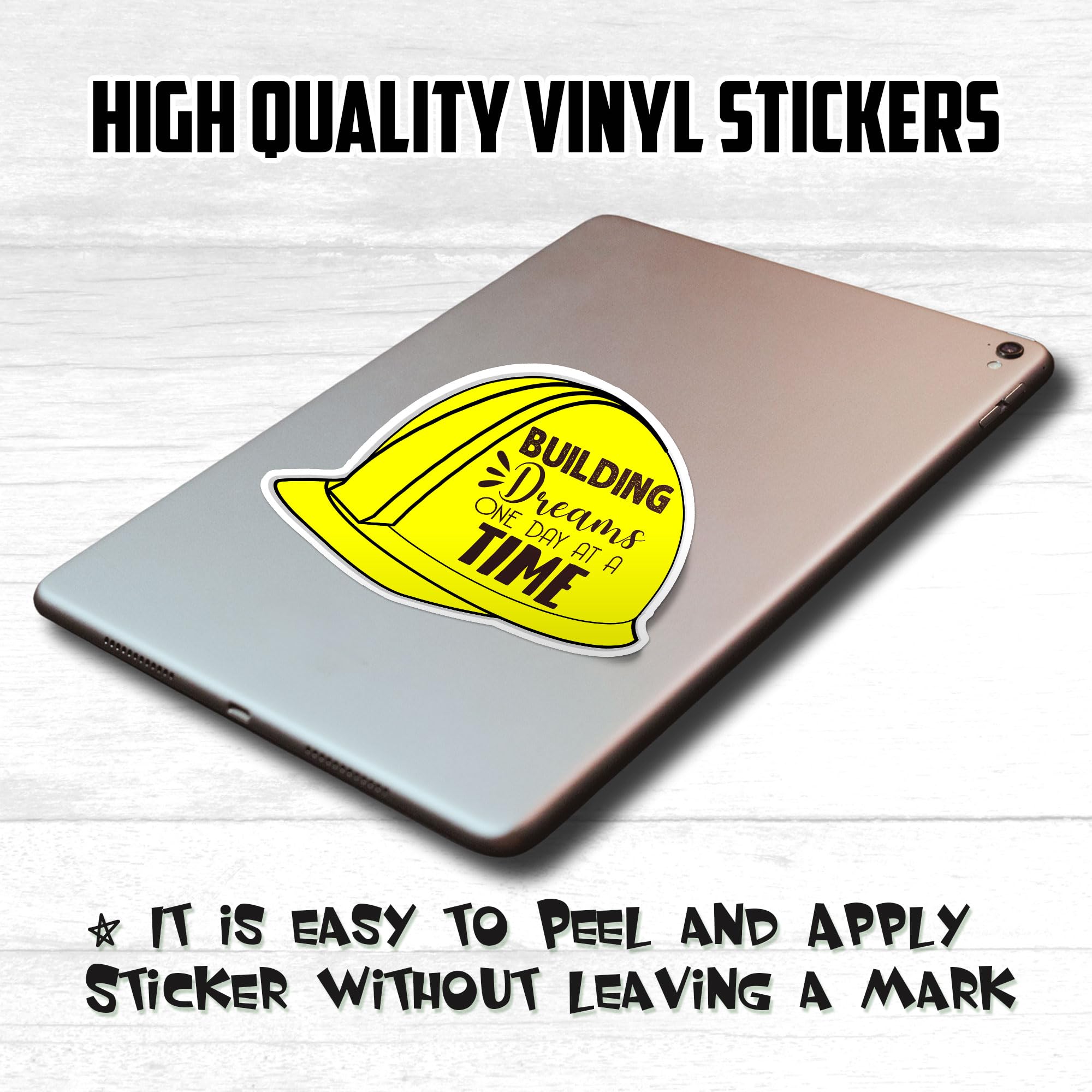 "One Day At A Time" Helmet Sticker / Hard Hat Decal - Motivational Biker & Worker