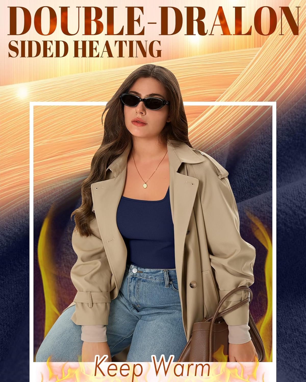 3 Pack Women's Plus Size Thermal Shirts Fleece Lined Long Sleeve Square Neck Slim Tops Underwear Base Layer Winter - Image 6