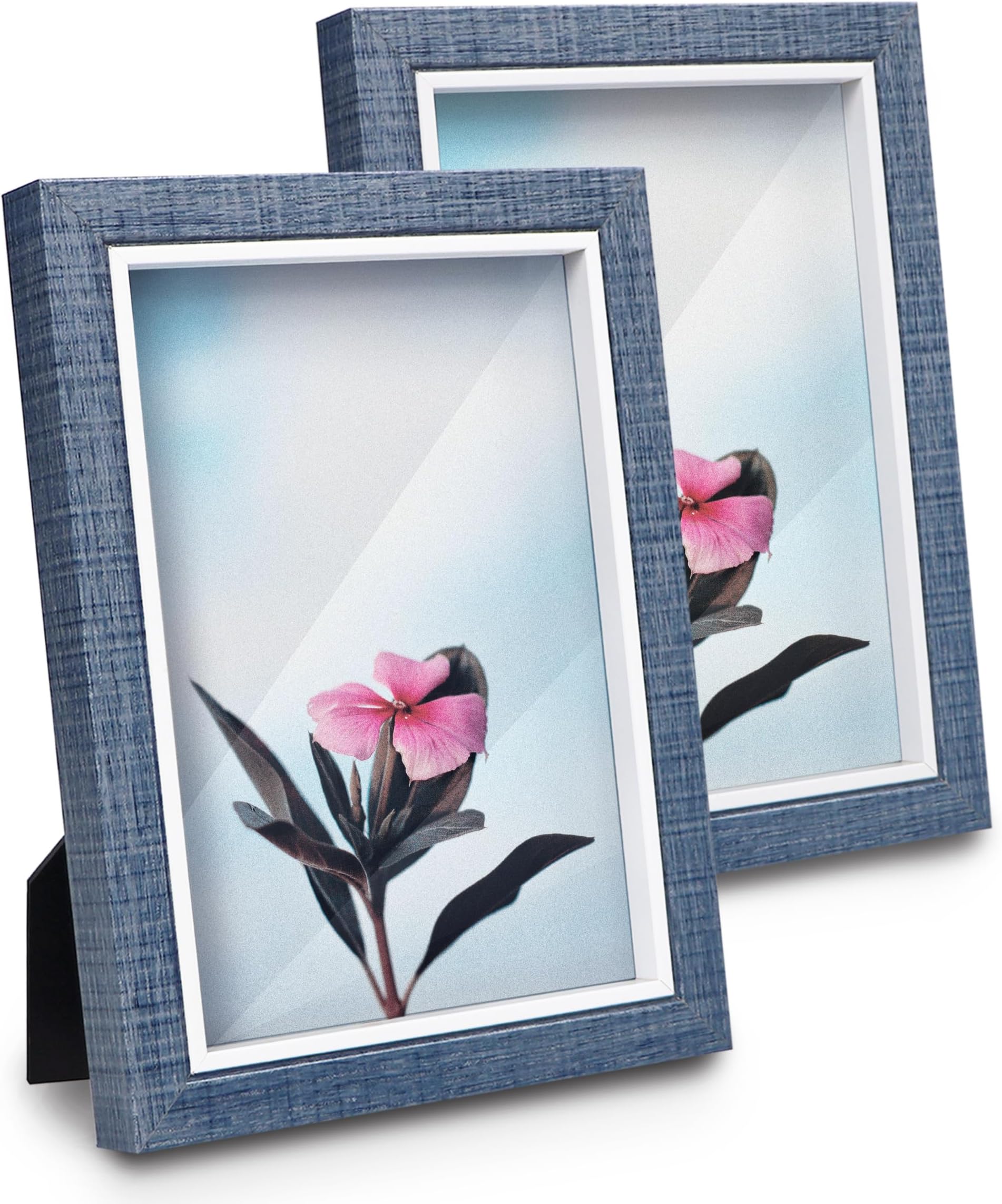 MUAMAX 5x7 Photo Picture Frames Antique Blue 7x5 Frames Vintage Blue ...