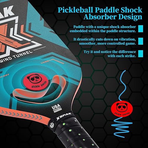 Miniatura 3 de XS XSPAK USAPA Carbon Fiber Pickleball Paddle  T700 Carbon Friction Surface Pickleball Paddle with Shock Absorber  The Pickle Ball Paddle Designed