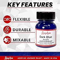 Vista 257 de Angelus - Pintura acrílica para cuero, 1 onza líquida (paquete de 1), color turquesa